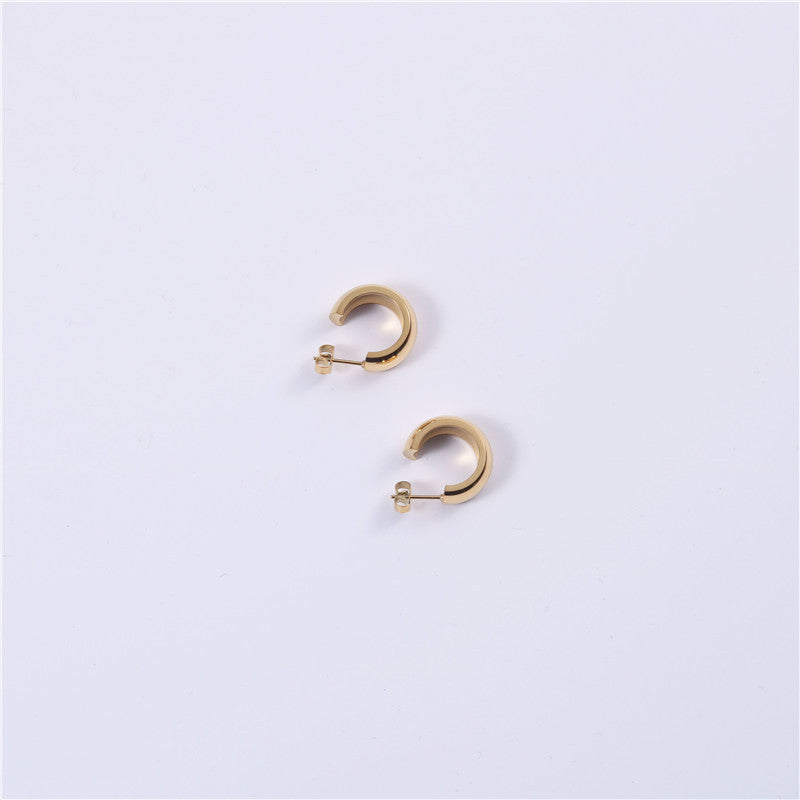 Stacked exaggerated hoop earrings