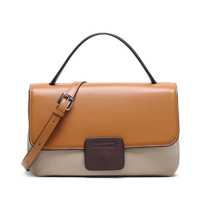 Contrasting Leather Handbag