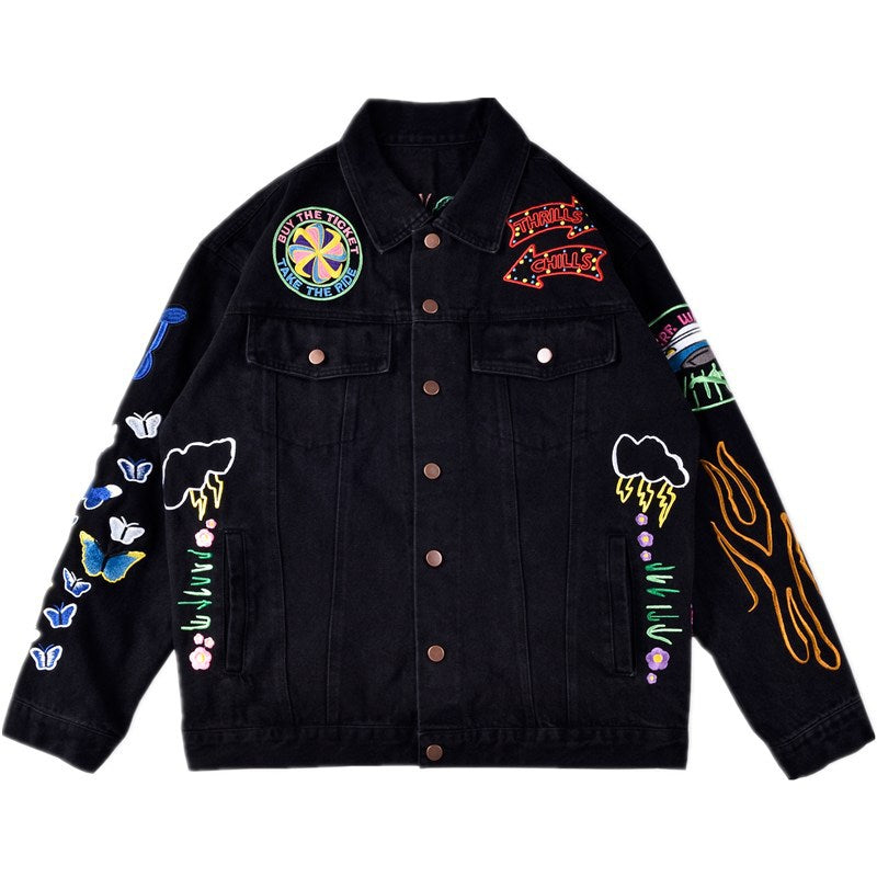 Embroidered Posh Denim Jacket For Women