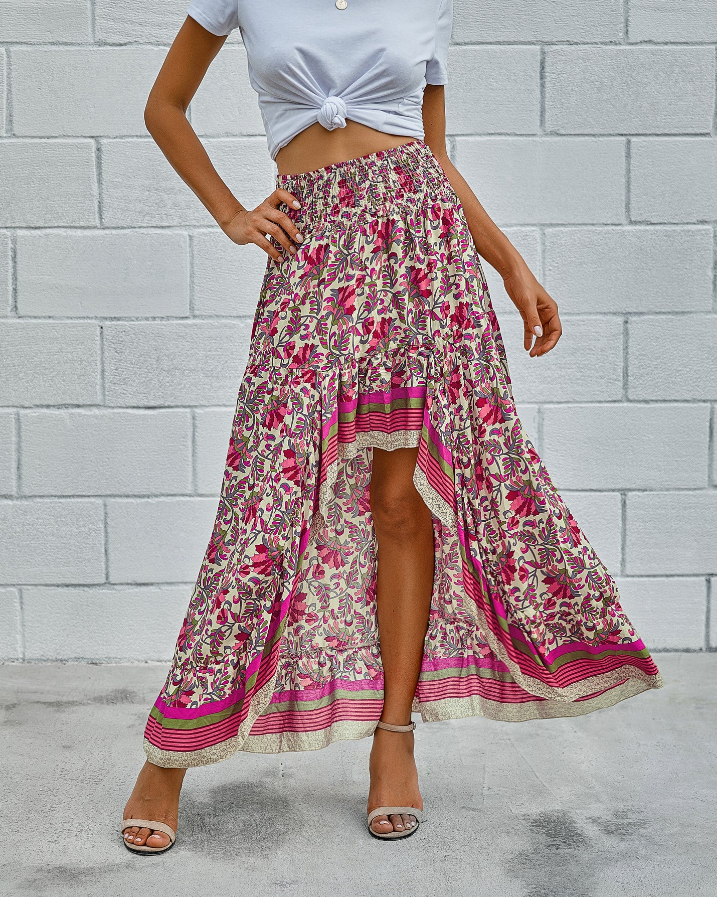 High-Waist All-Match Long Skirt