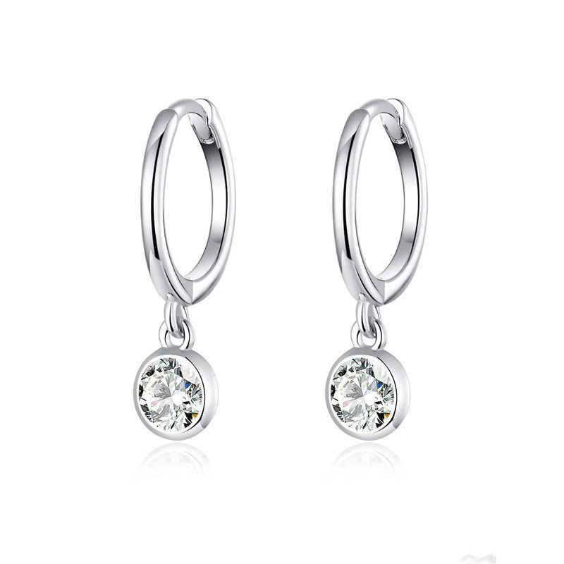 Zircon Ear Hoop Earrings