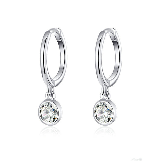 Zircon Ear Hoop Earrings