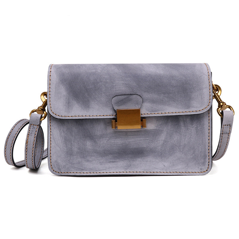 Foggy Wax Leather Handbag