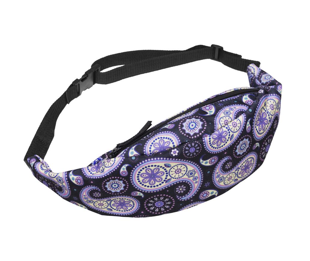 Printed Waist Zipper Bag