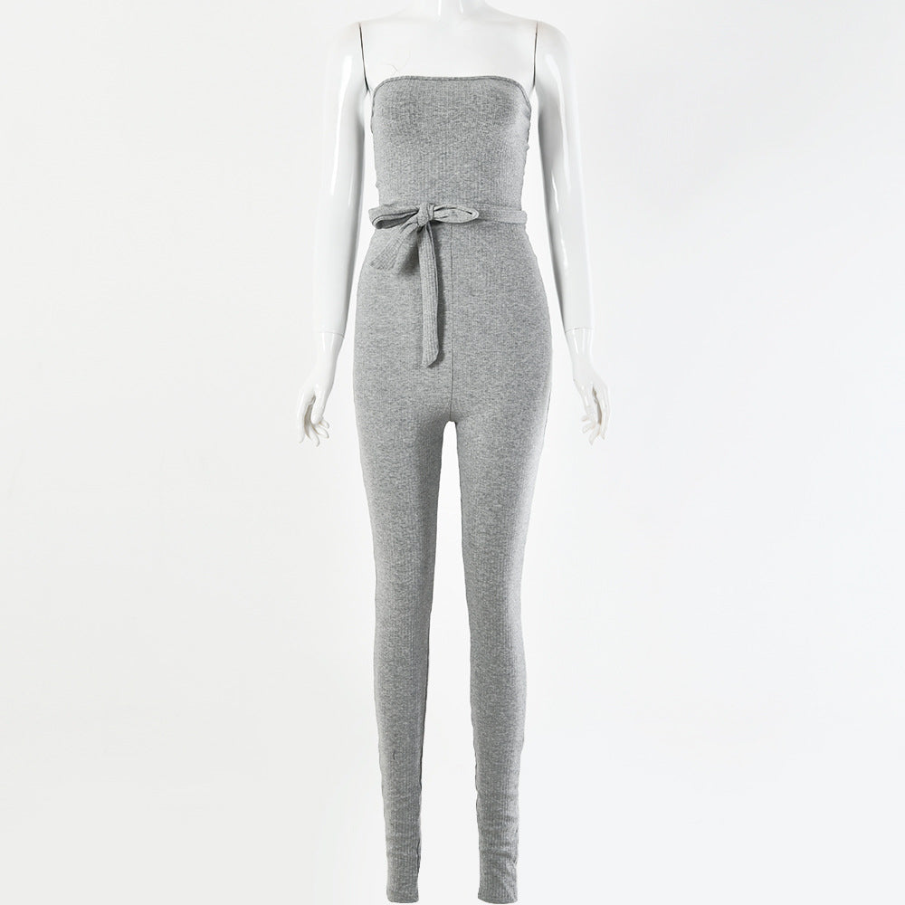 Pit Strip Jumpsuit Trousers for Women