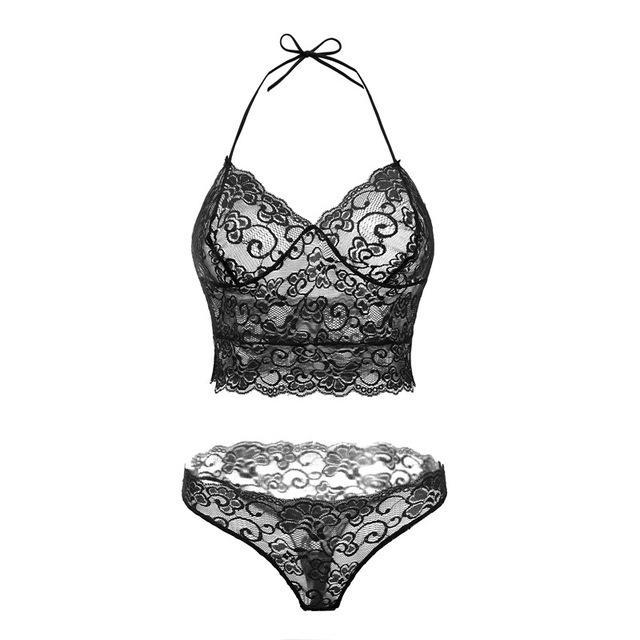 Perspective Lace Sling Lingerie Set