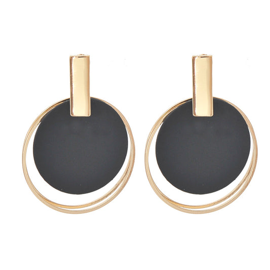 Sterling silver double hoop earrings