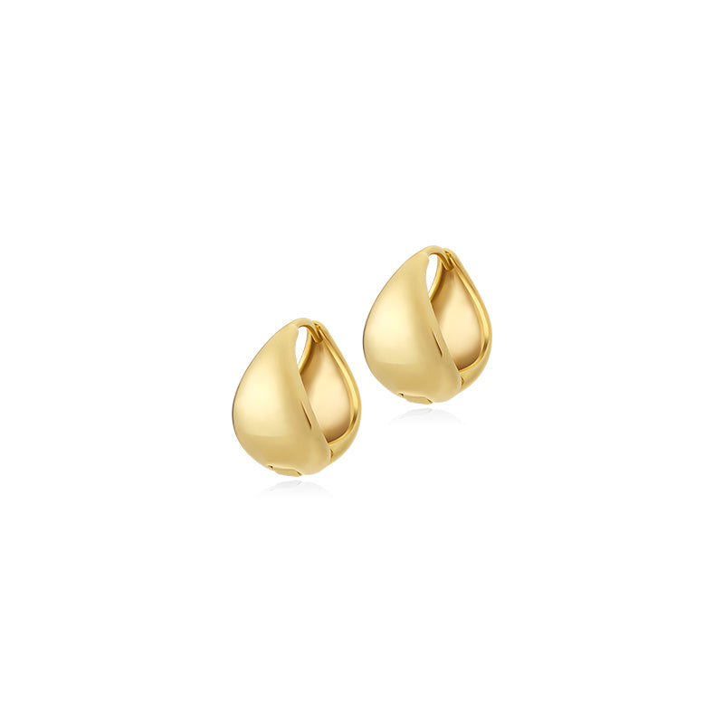 Simple retro metal hoop earrings