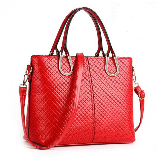 Leather Top-Handle Handbag For Women