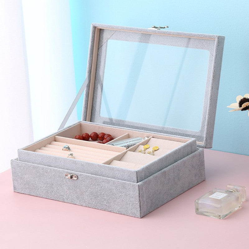 Ice Flower Velvet Jewellery Box