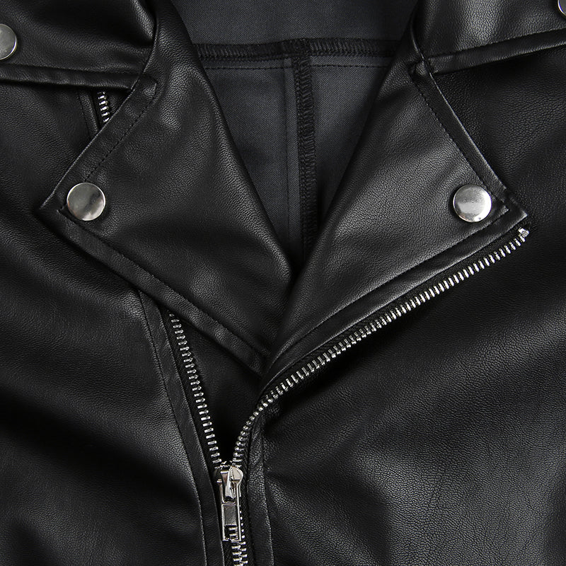 Arm Chain Leather Jacket