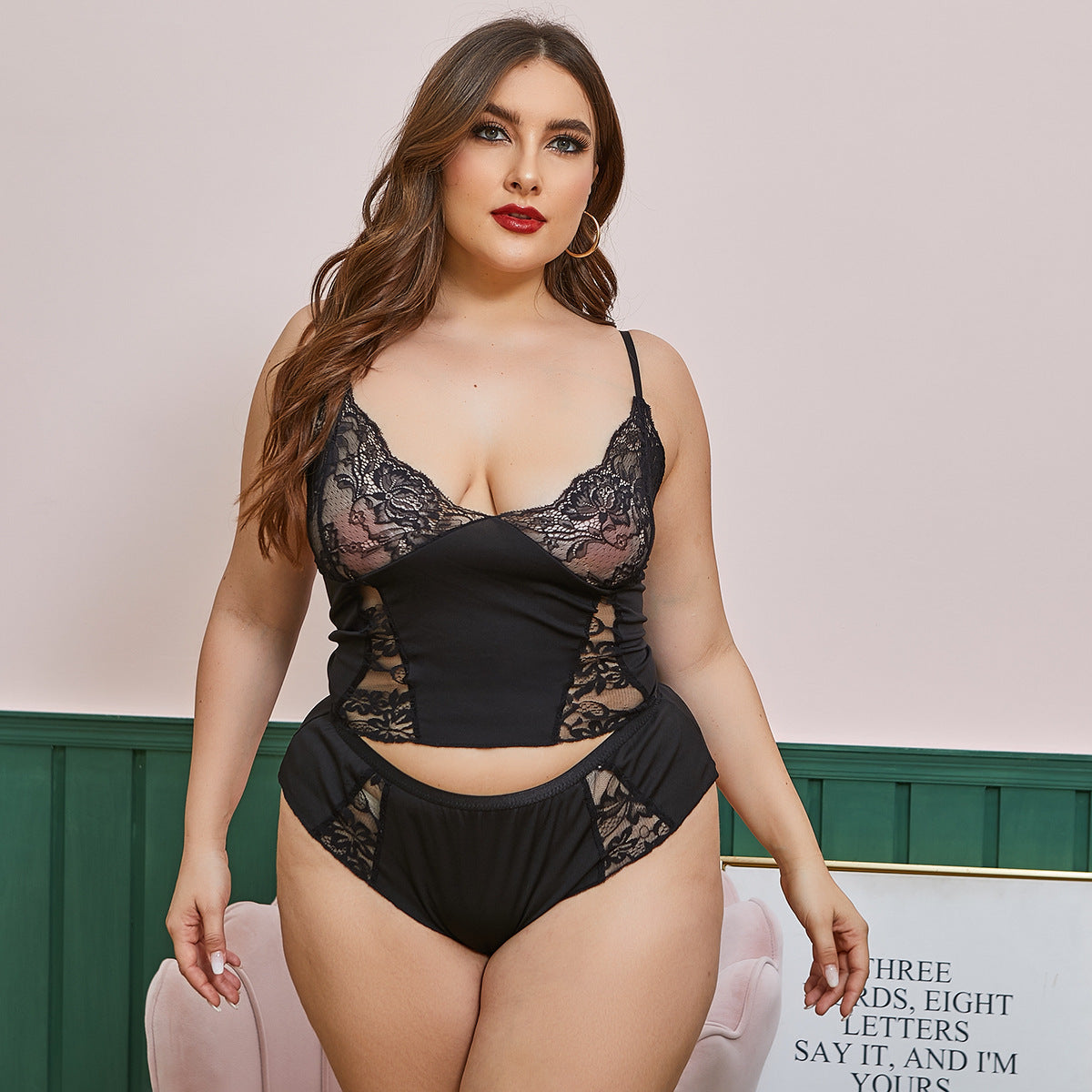 Lace Transparent Lingerie Suit