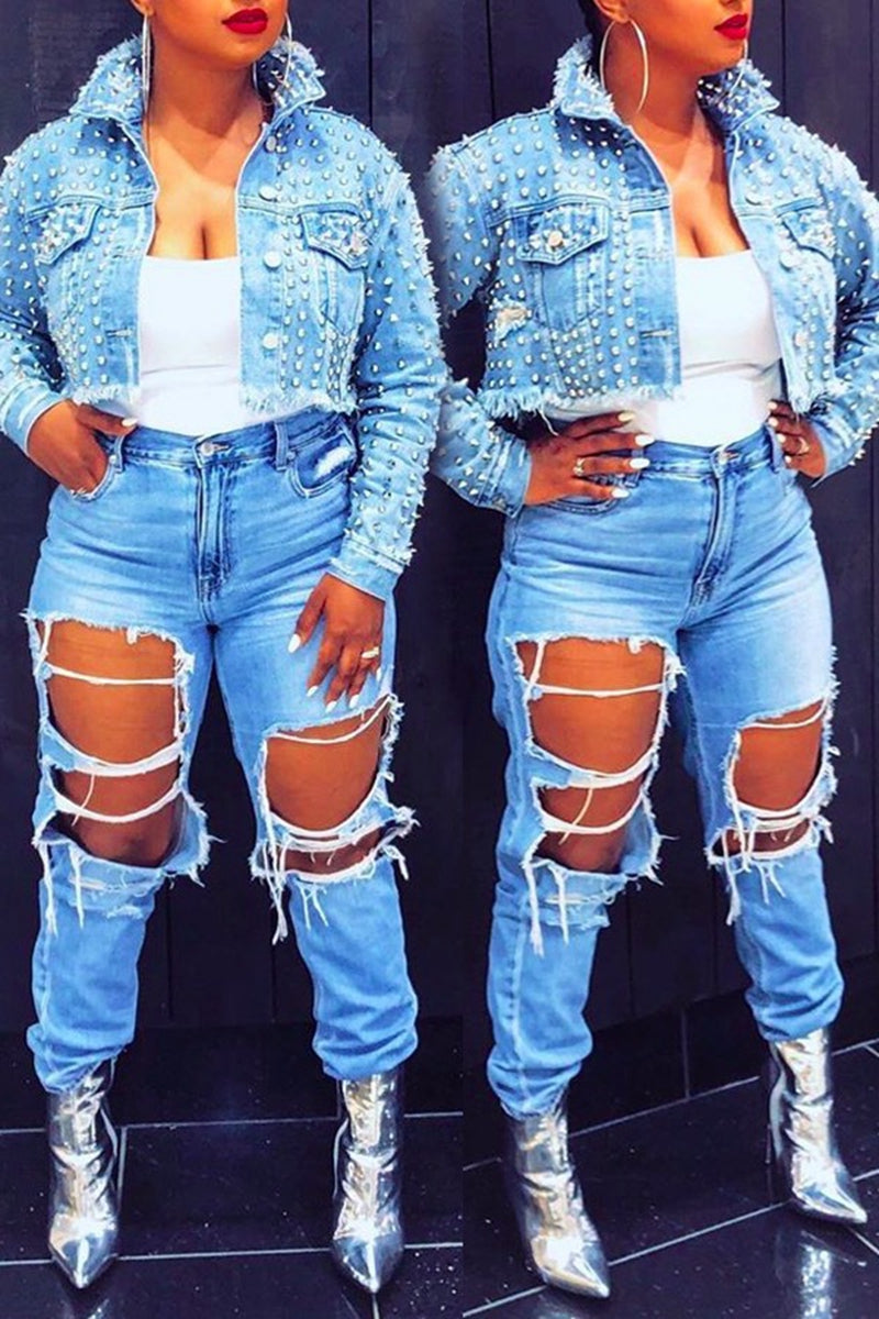 Women's Stylish Short Denim Jacket