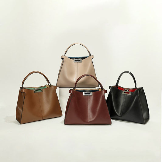 European & American Style Bucket  Leather Handbag