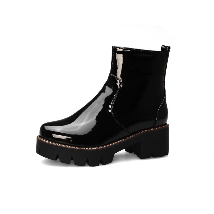 Thick-Heel Short Boots For Women