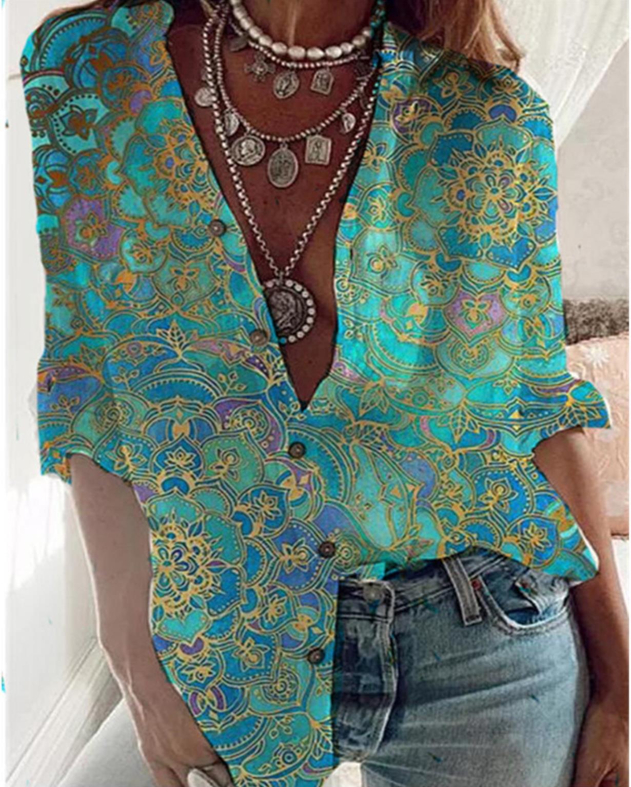 Women's Floral Sleeve Shirt