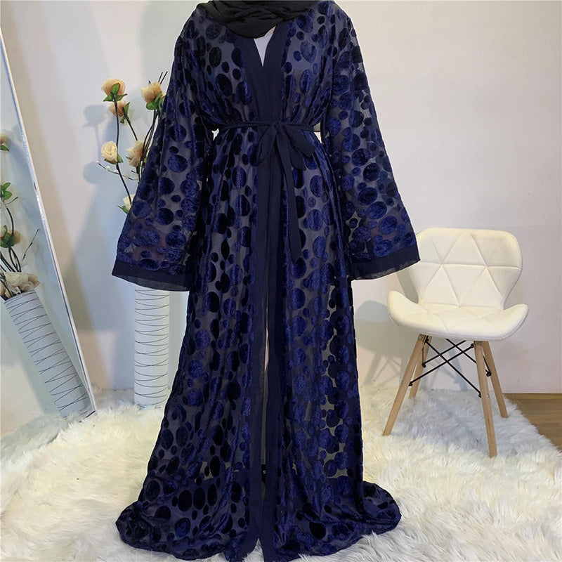 Dubai Women's Clothing - Maxi Kaftan Abaya Malaysian Robe Cardigan