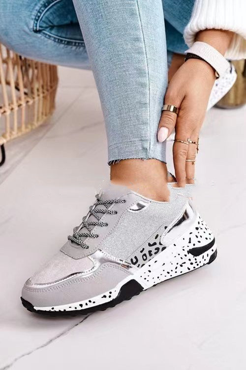 Women's Lace-Up Platform Sneakers/Trainers