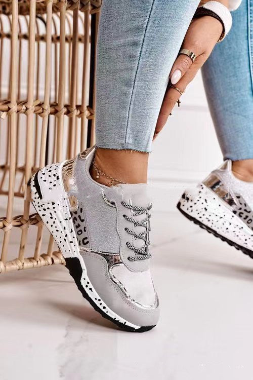 Women's Lace-Up Platform Sneakers/Trainers