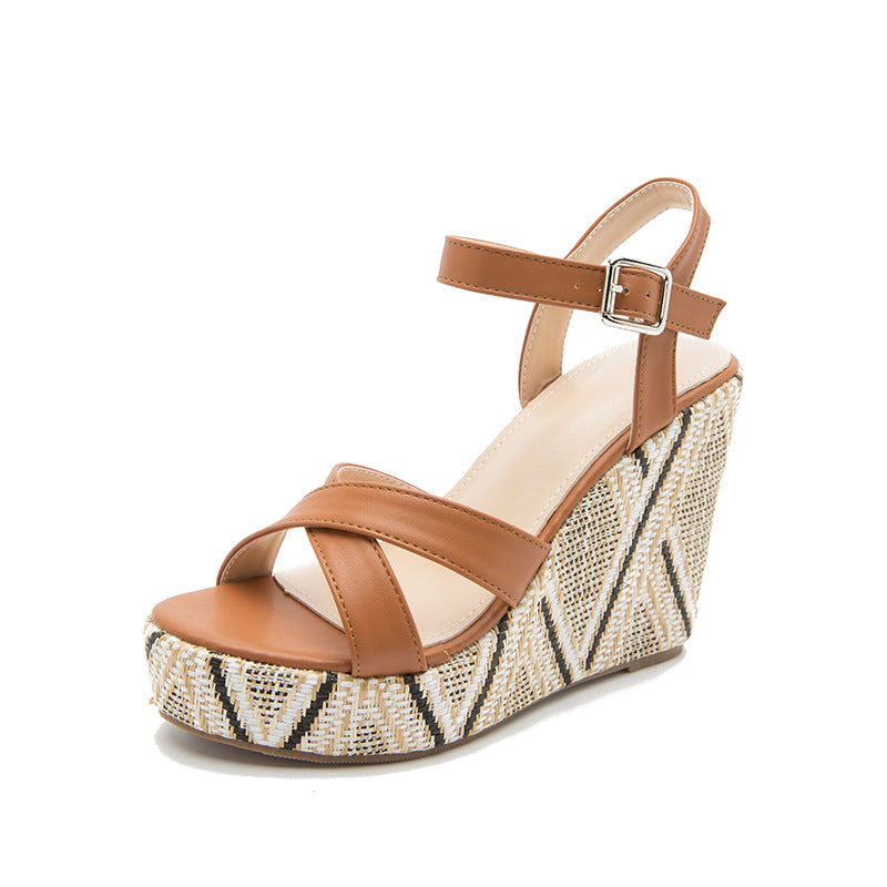 Thick-Soled Thick-Heeled Platform Sandals For Women