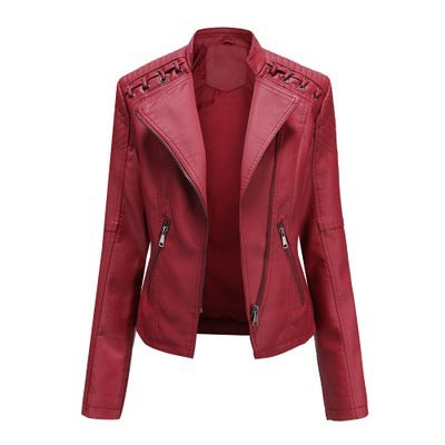 Slim Thin Leather Jacket