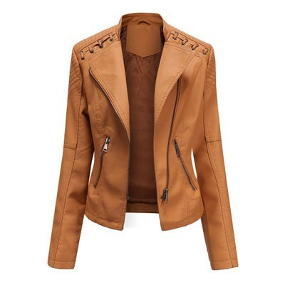 Slim Thin Leather Jacket