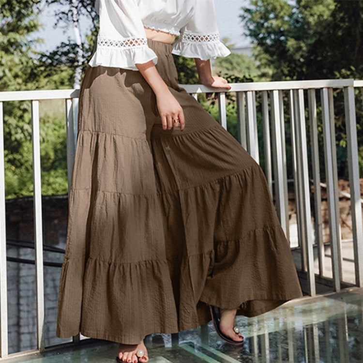 Hot Sale****!!!! - Ladies' Stitching Thin Cake Skirt Trousers - Plus-Sizes Available