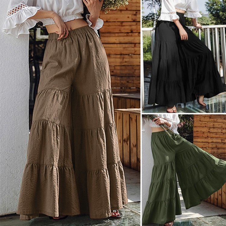 Hot Sale****!!!! - Ladies' Stitching Thin Cake Skirt Trousers - Plus-Sizes Available