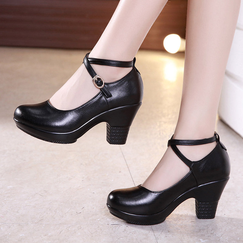 High-Heel Round-Toe Dance Shoes