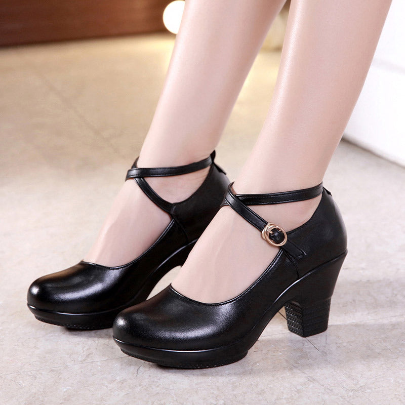 High-Heel Round-Toe Dance Shoes