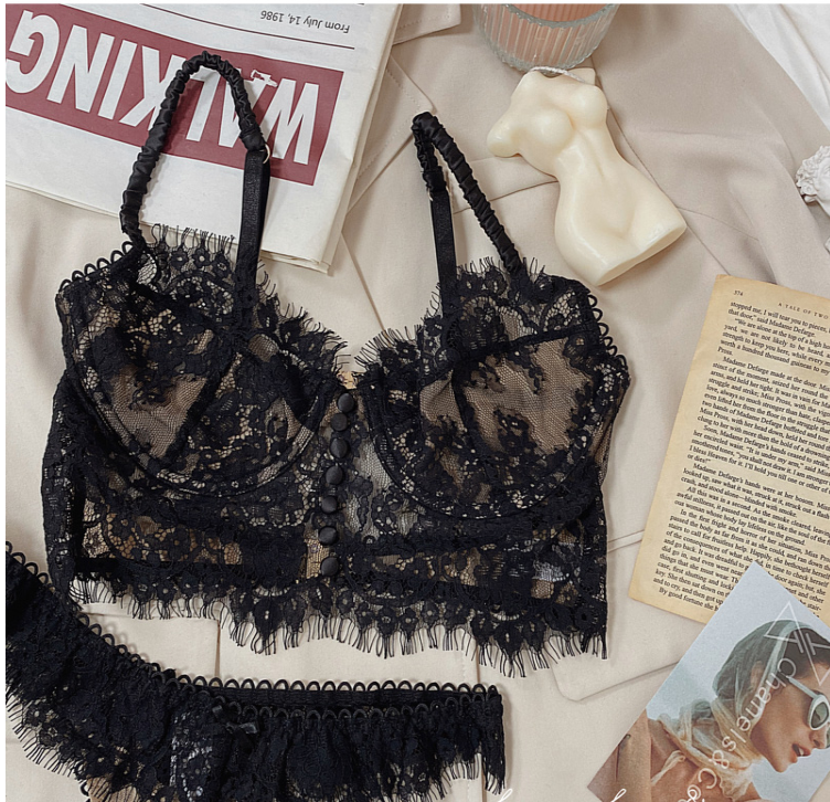 French-Style Lace Lingerie Set