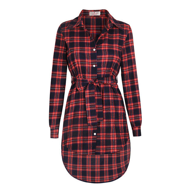 Chequered Button Dress