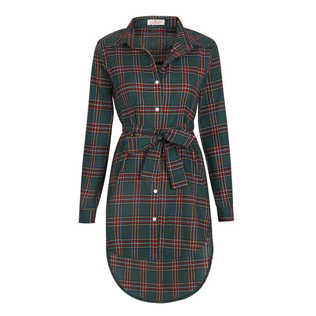 Chequered Button Dress