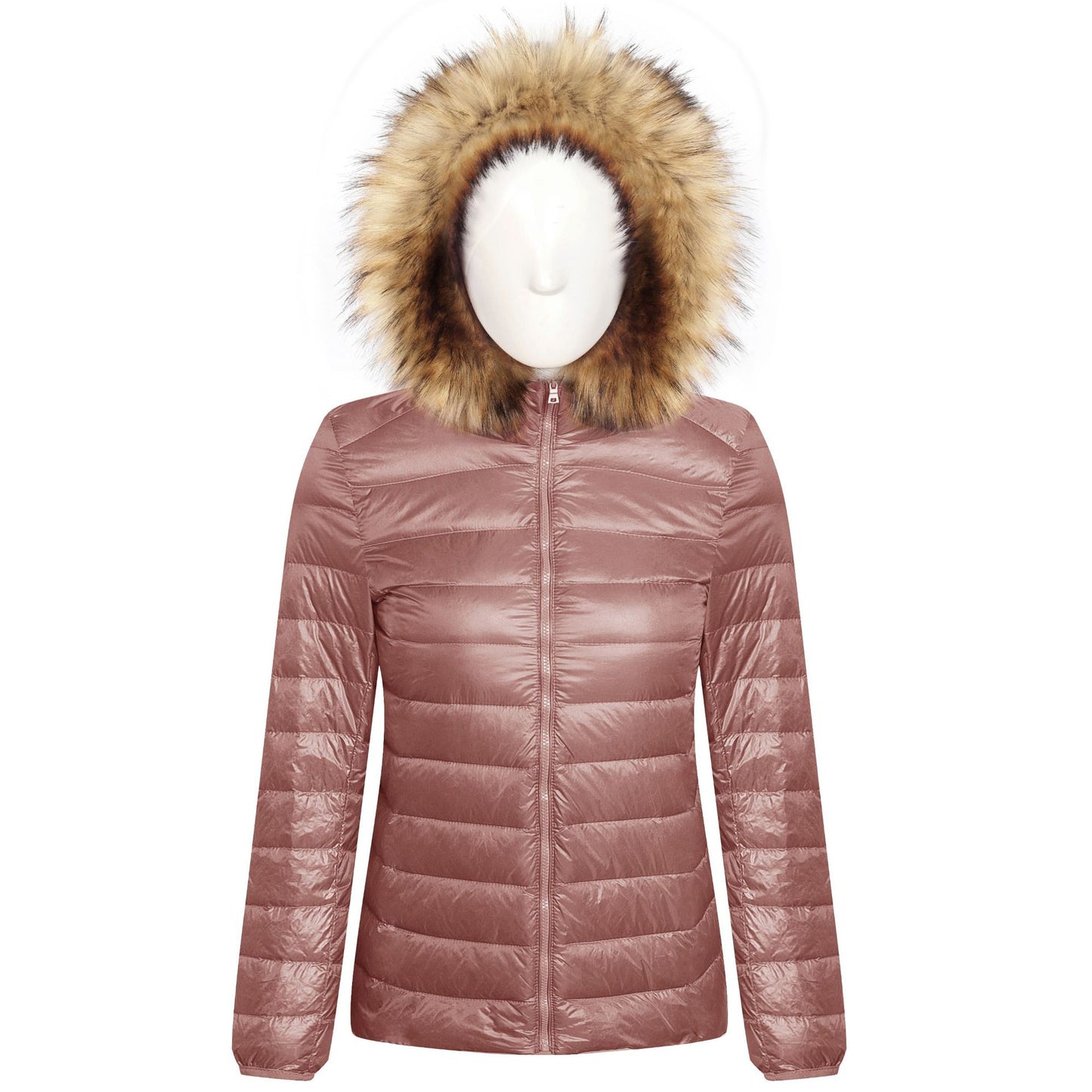 Flip-Hat Warm Cotton Faux Fur Jacket