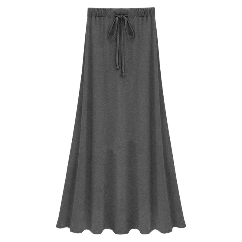 High-Waist Slit Long Skirt