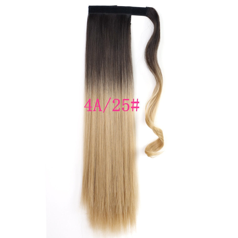 Long Straight Wrap-Around Clip-In Ponytail Heat-Resistant Hair Extensions