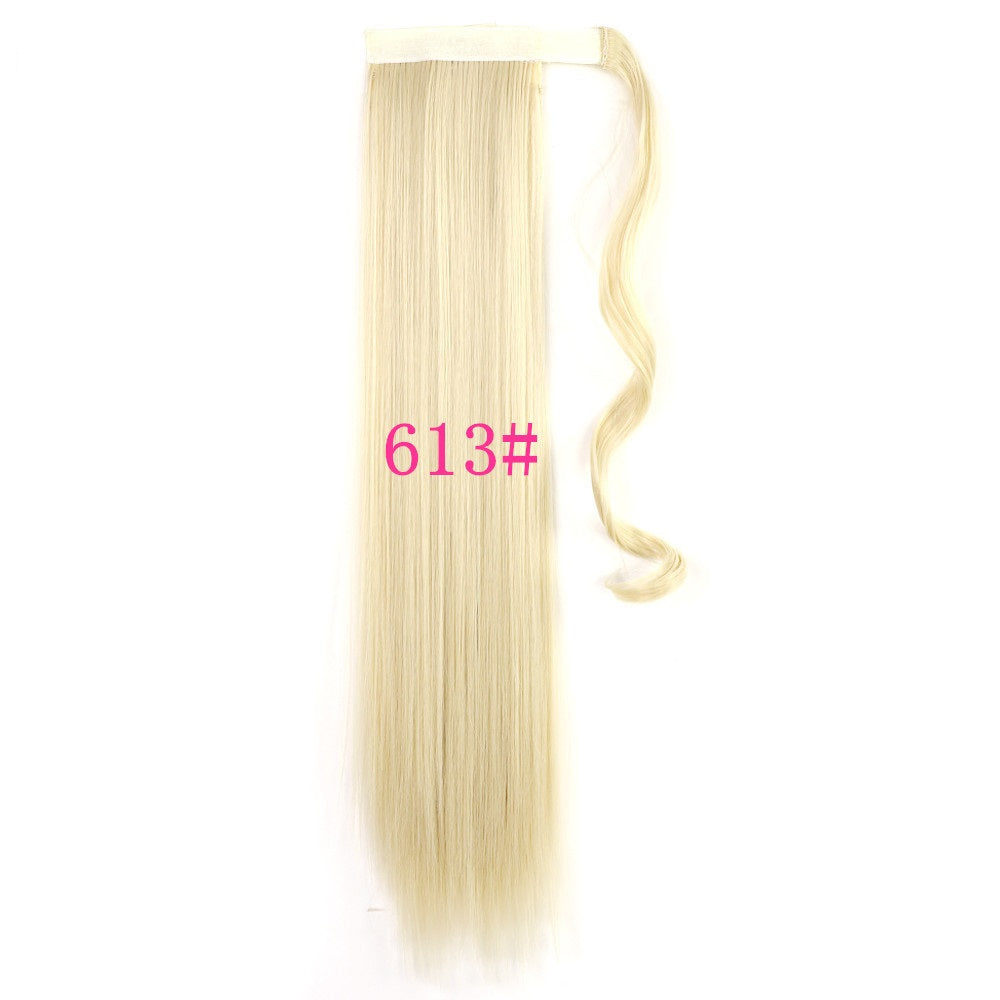 Long Straight Wrap-Around Clip-In Ponytail Heat-Resistant Hair Extensions