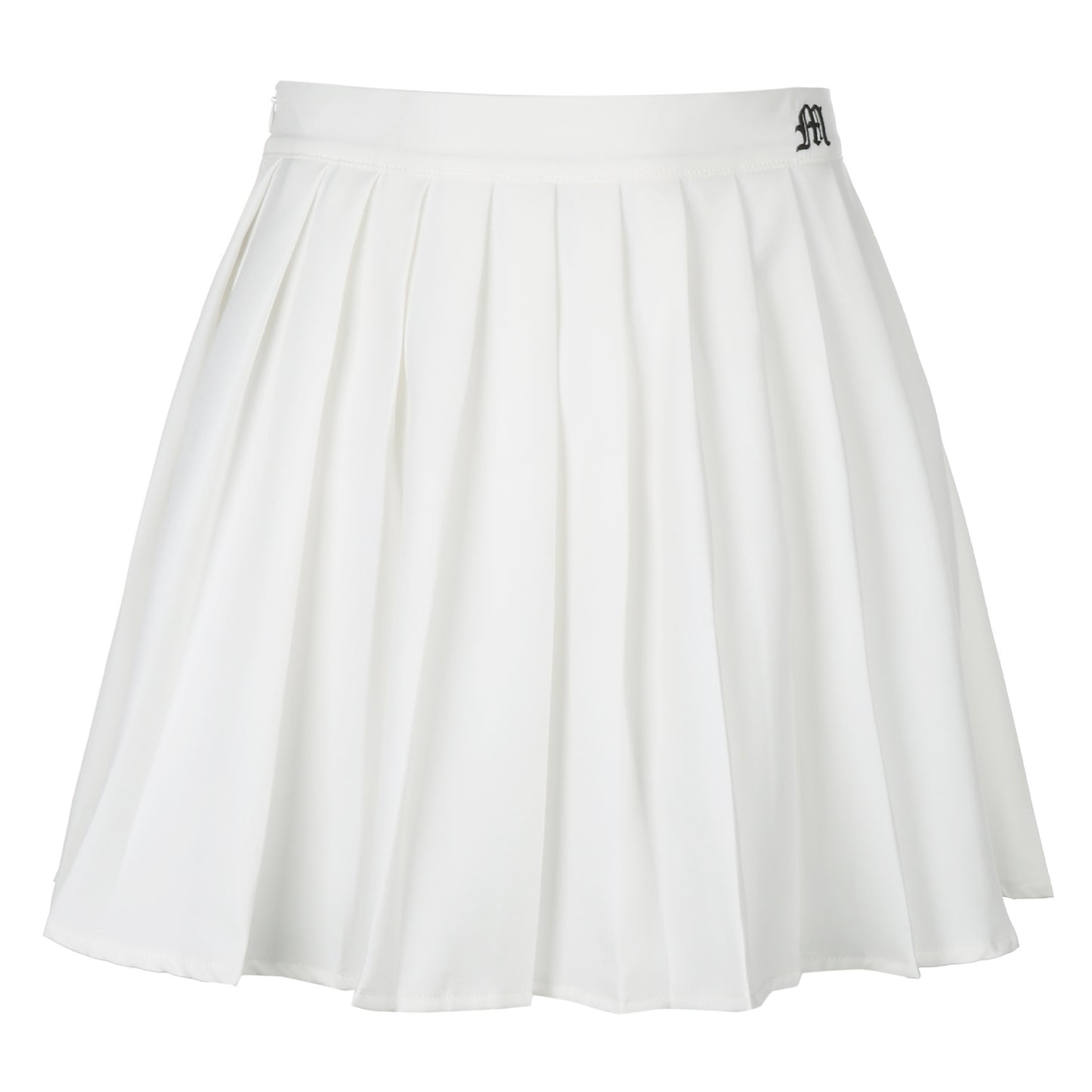 Pleated Elastic-Waist Mini Skirt