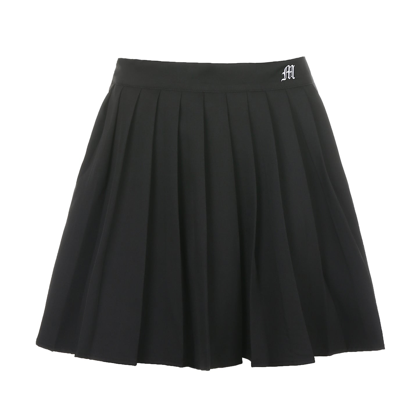 Pleated Elastic-Waist Mini Skirt