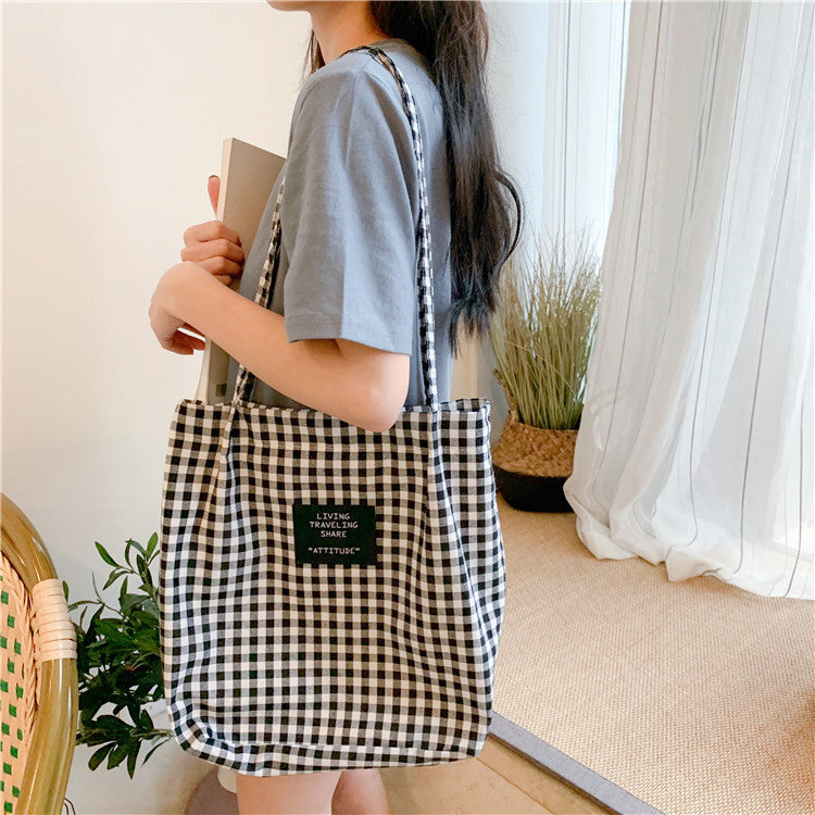 Classic Vintage Canvas Female Shopping Bag