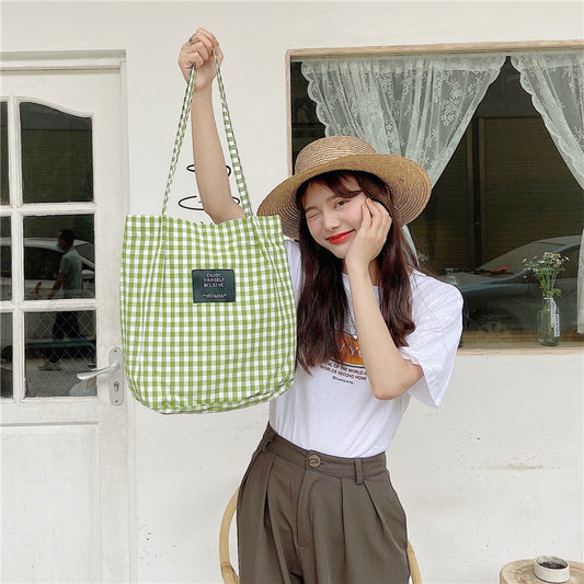 Classic Vintage Canvas Female Shopping Bag