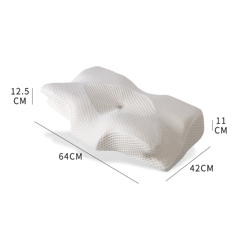 Slow Rebound Memory Cotton Pillow Protect Cervical Vertebra Ox Horn Pillow Health Care Adult Single Sleeping Pillow Core