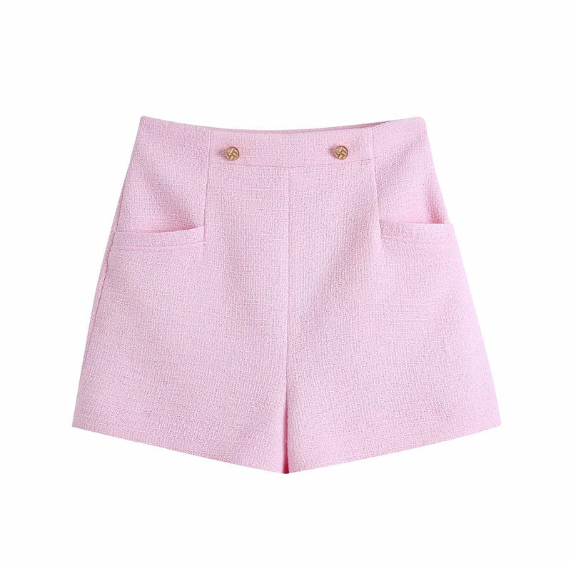 New Ladies Western Style High Waist Fashion Texture Casual Shorts