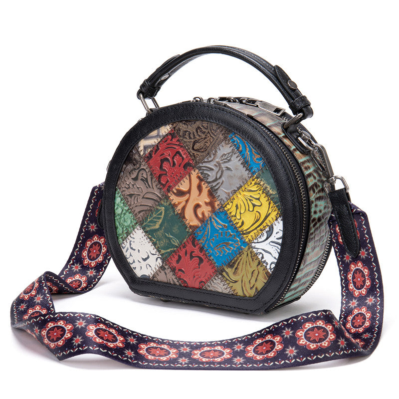 Colourful Genuine Leather Mini Handbag