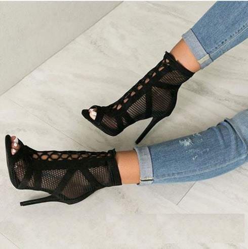 Trendy Net Short Sandals For Women