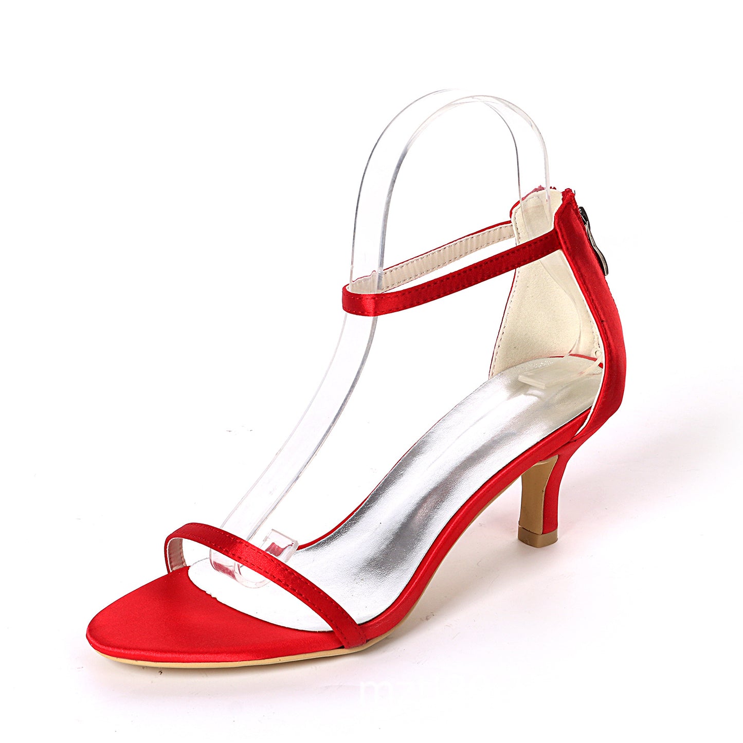 Satin-Coloured One-Strip Sandals