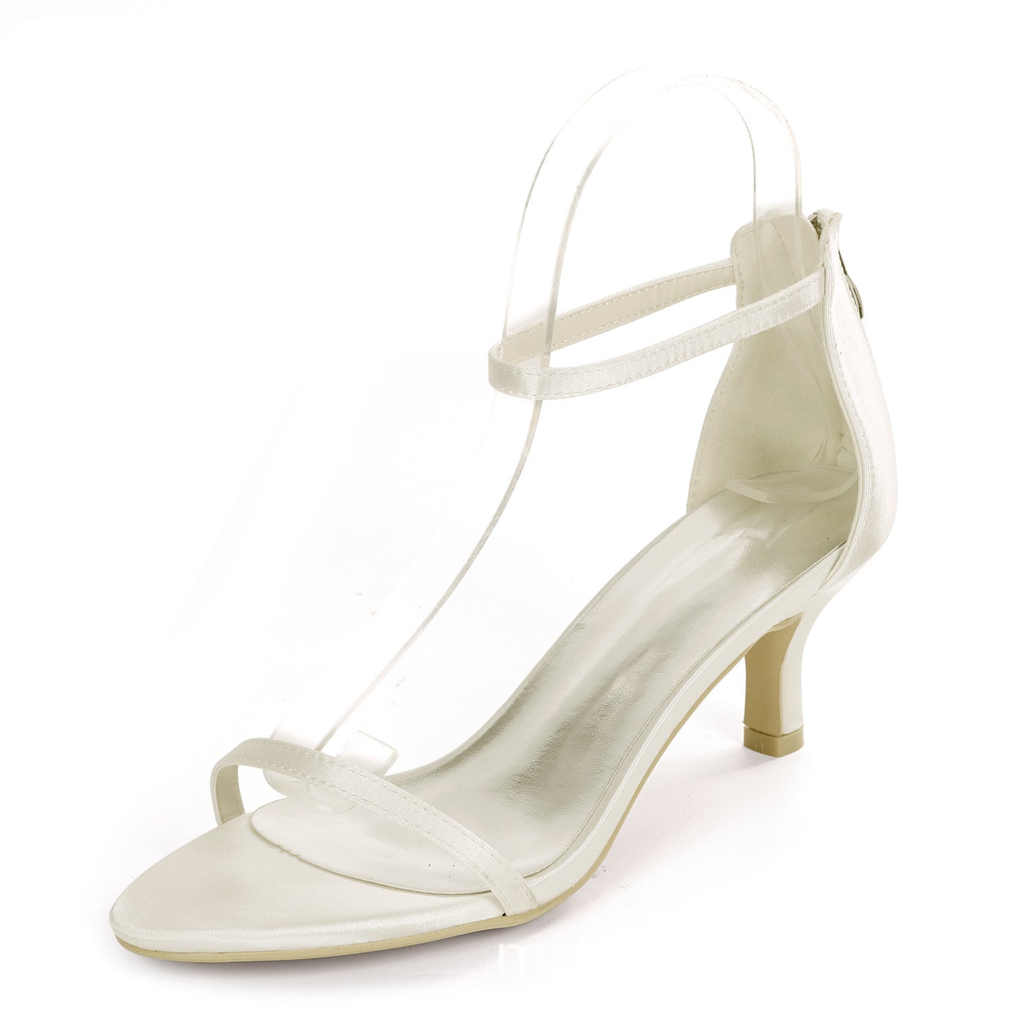 Satin-Coloured One-Strip Sandals