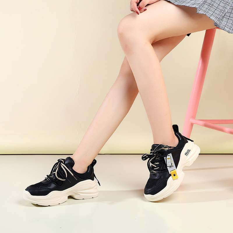 Thick-Bottom Flat Breathable Sneakers/Trainers