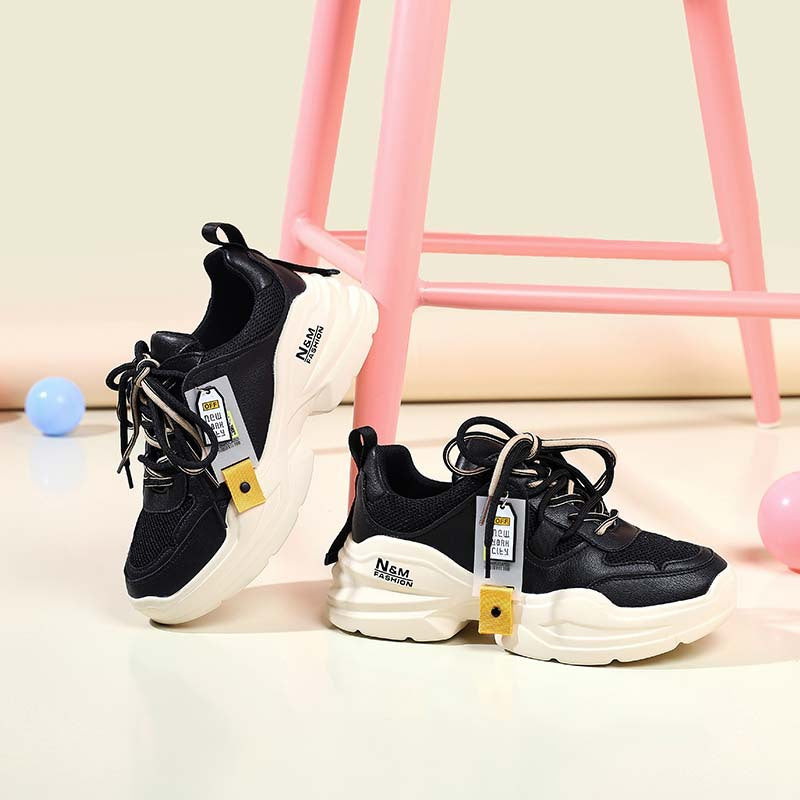 Thick-Bottom Flat Breathable Sneakers/Trainers