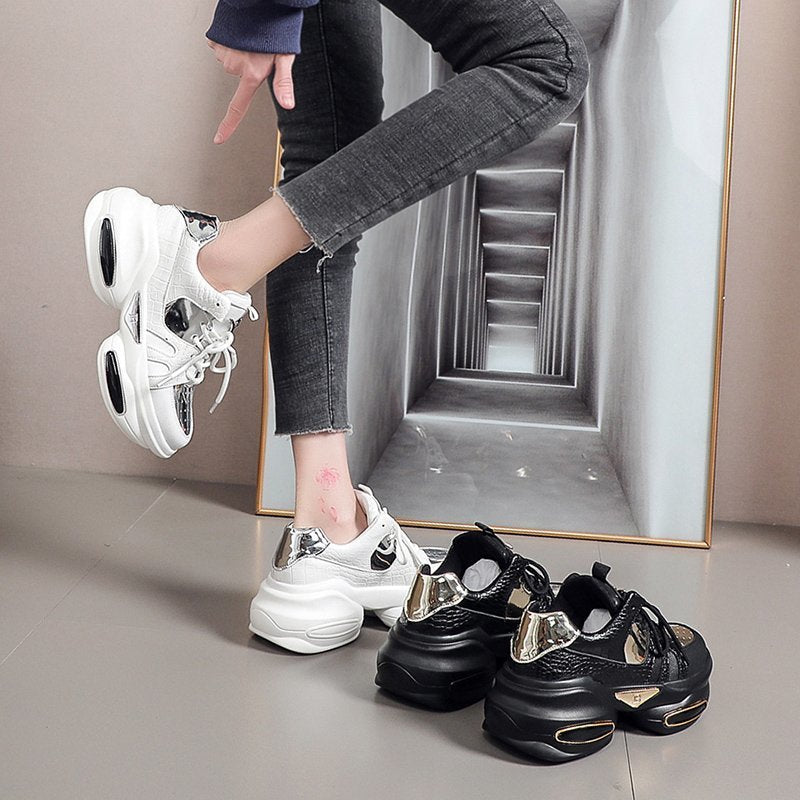 Vulcanised Sneakers/Trainers With Thick Bottom